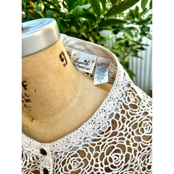 Anthropologie Beguile Byron Lars Lace Study SS Multicolor Print Midi Dress SZ 6 - Picture 3 of 16